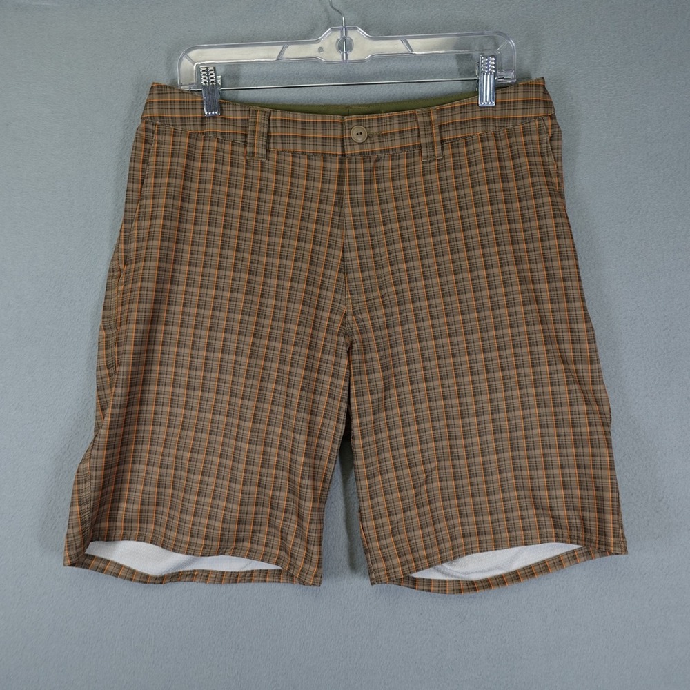 The North Face Shorts Mens 32 Brown Plaid CFX0 Hiking Outdoor Active Casual